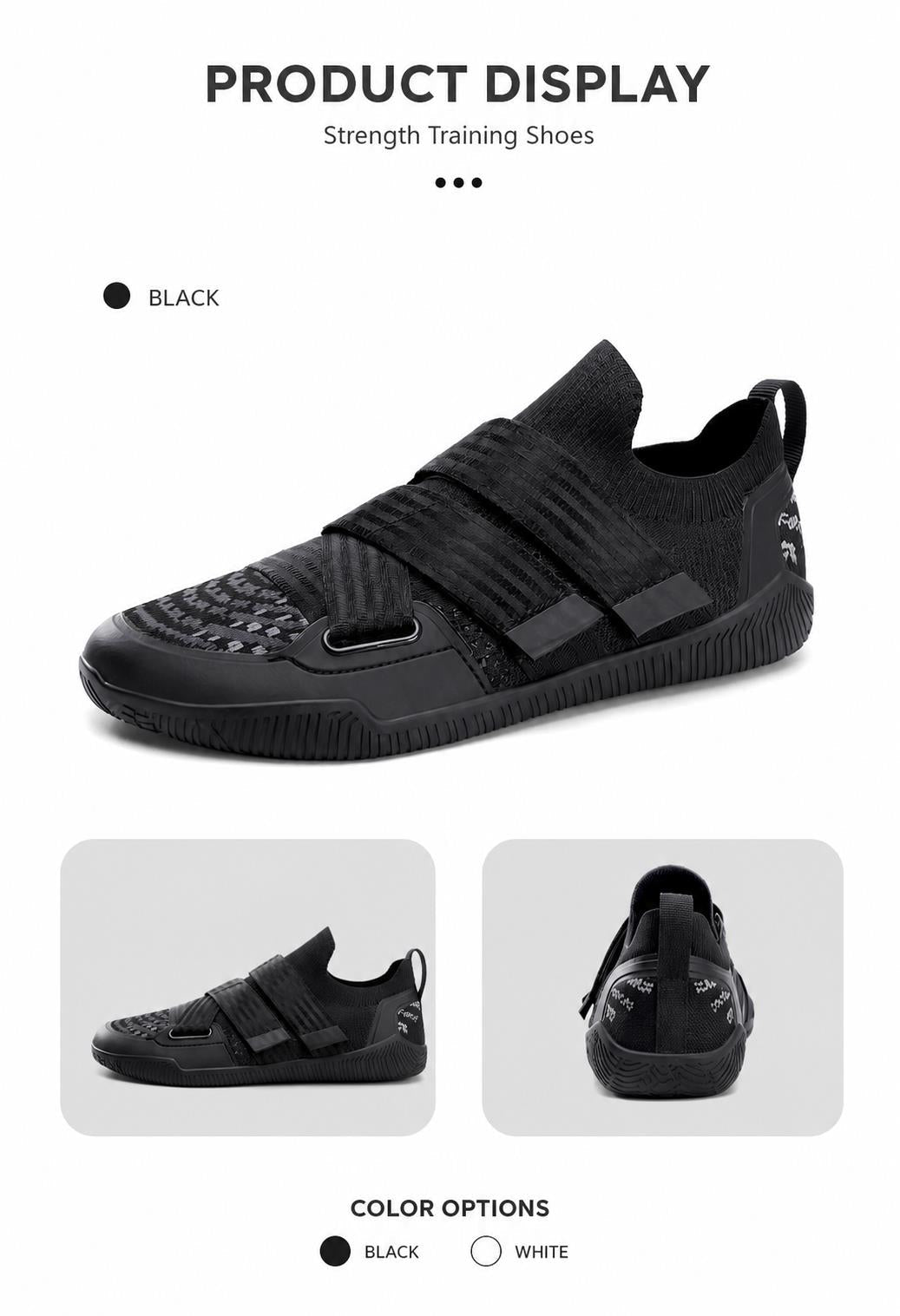 ZP179 black training shoe product display