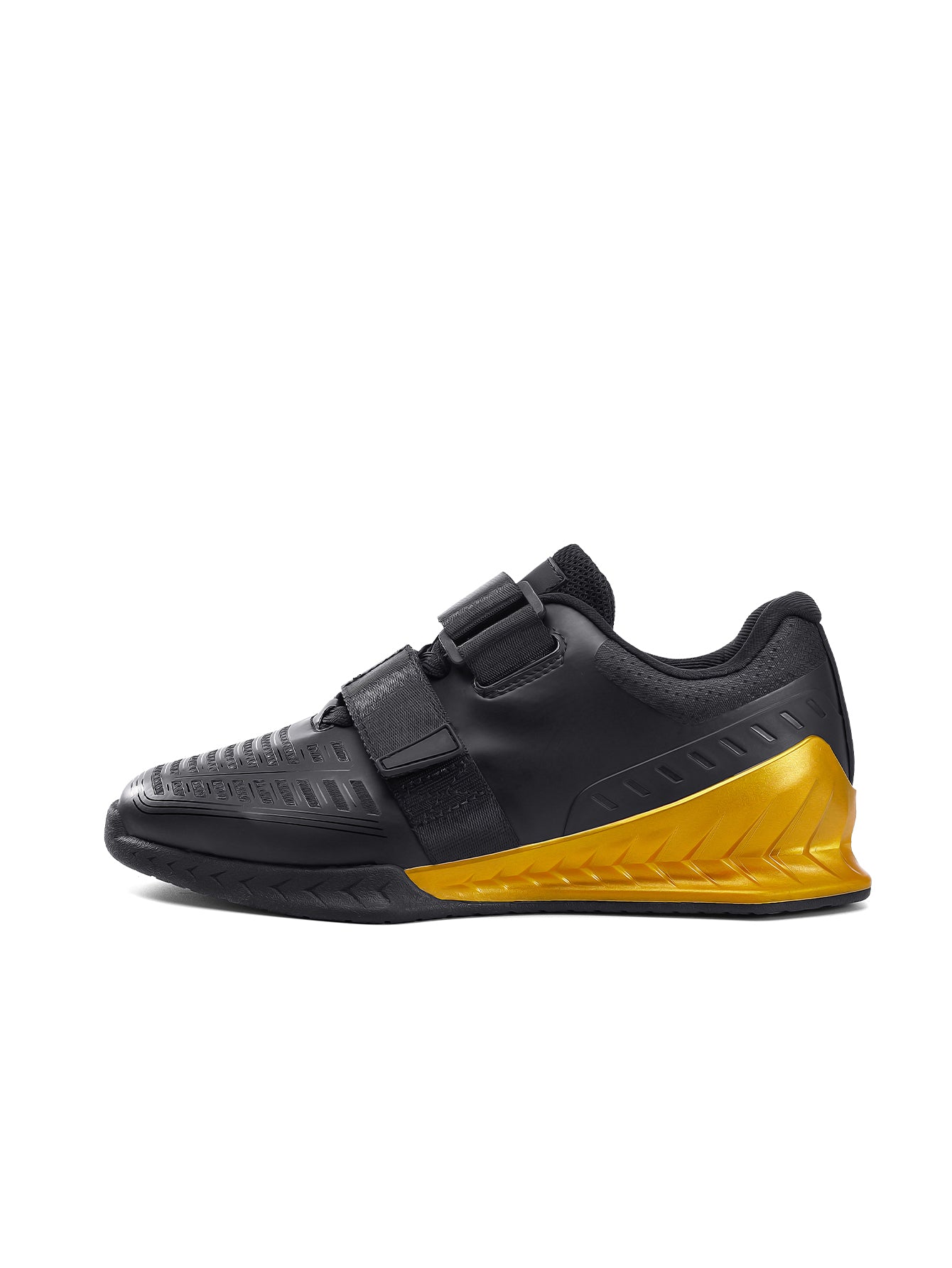 R2478 black gold weightlifting shoe side view