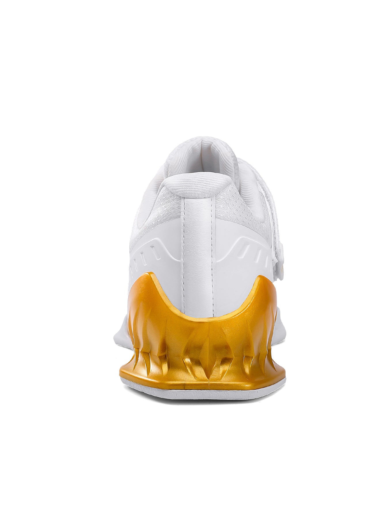 R2478 white gold weightlifting shoe rear view