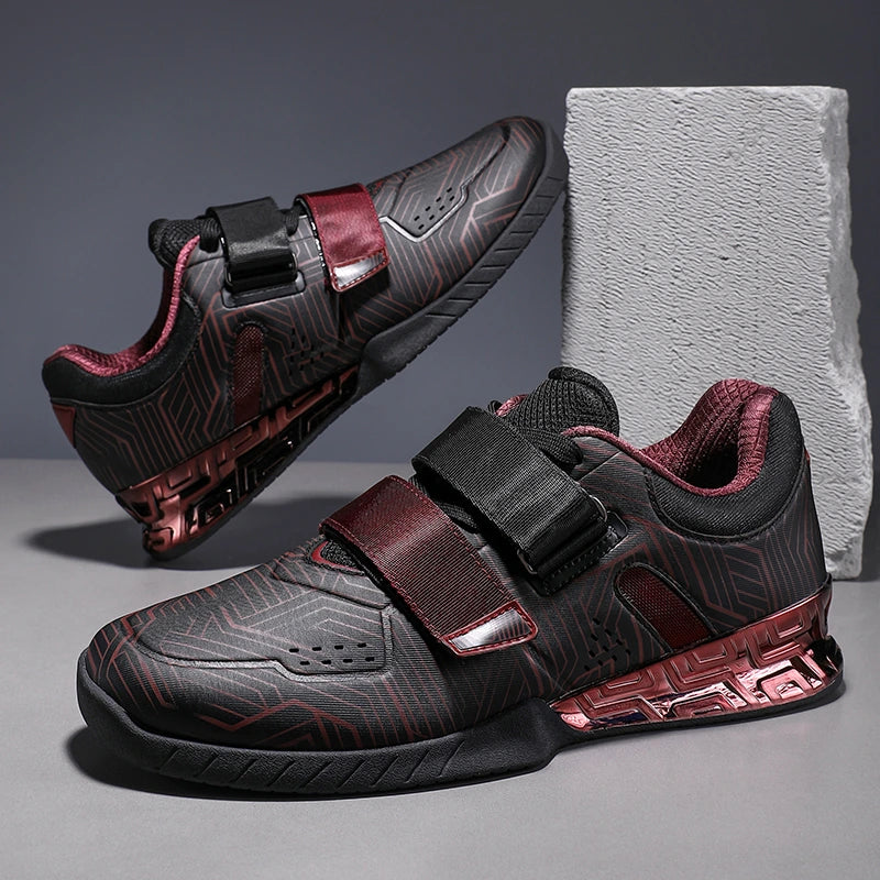 R2588 Midnight Red weightlifting shoe angled view