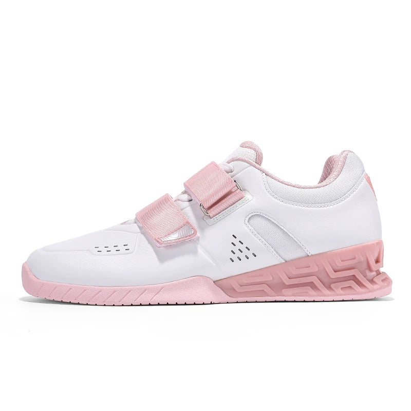 R2588 White/Pink weightlifting shoe side view